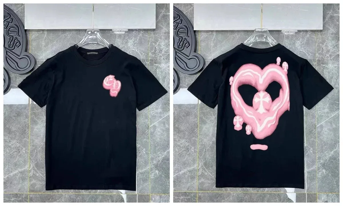 Chrome Hearts Chrome Hearts Heart Print T-Shirt Black Black - 1