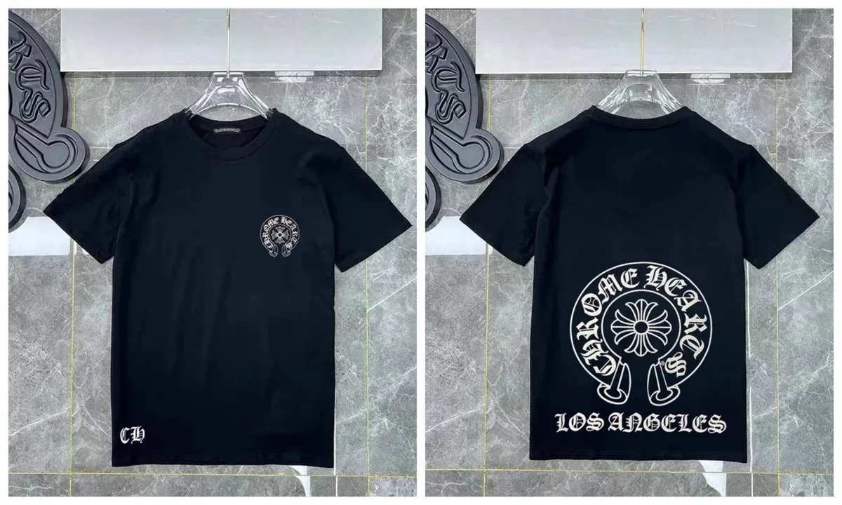 Chrome Hearts Chrome Hearts Heart Los Angeles Black T-Shirt Black - 1
