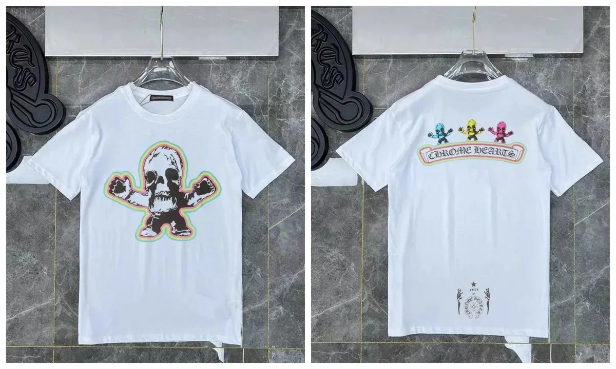 Chrome Hearts Chrome Hearts Skull Print White T-Shirt White - 1
