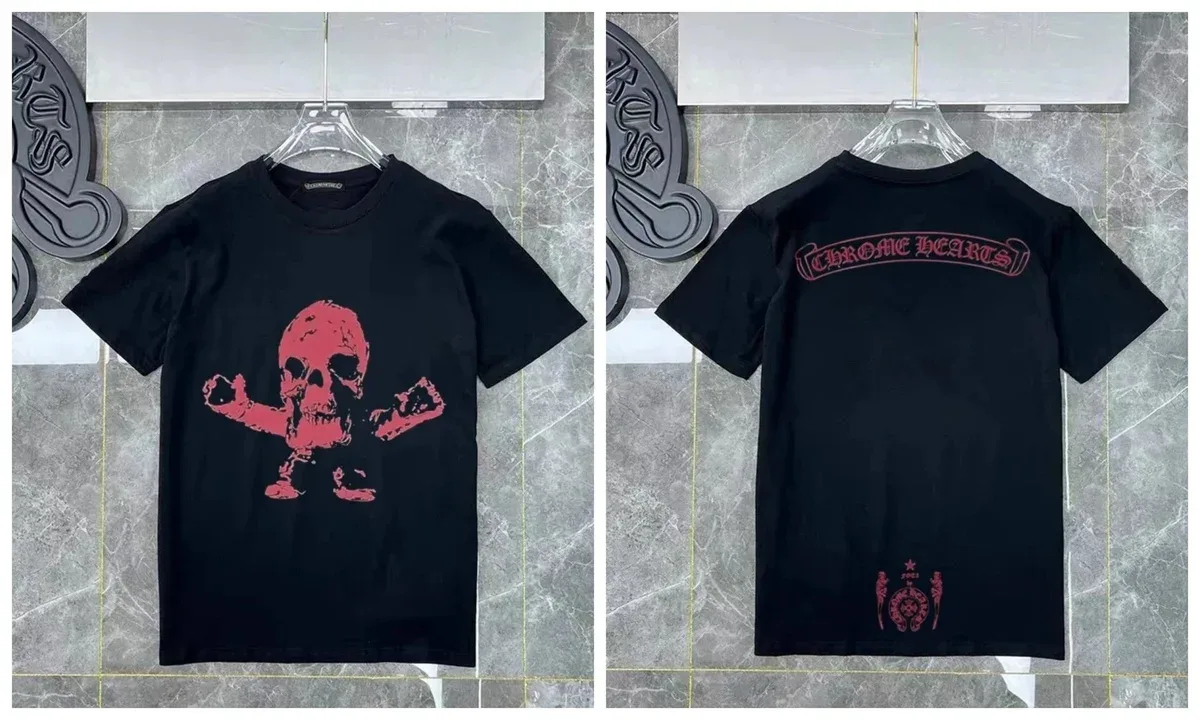 Chrome Hearts Chrome Hearts Skull Print T-Shirt Black/Red Black - 1