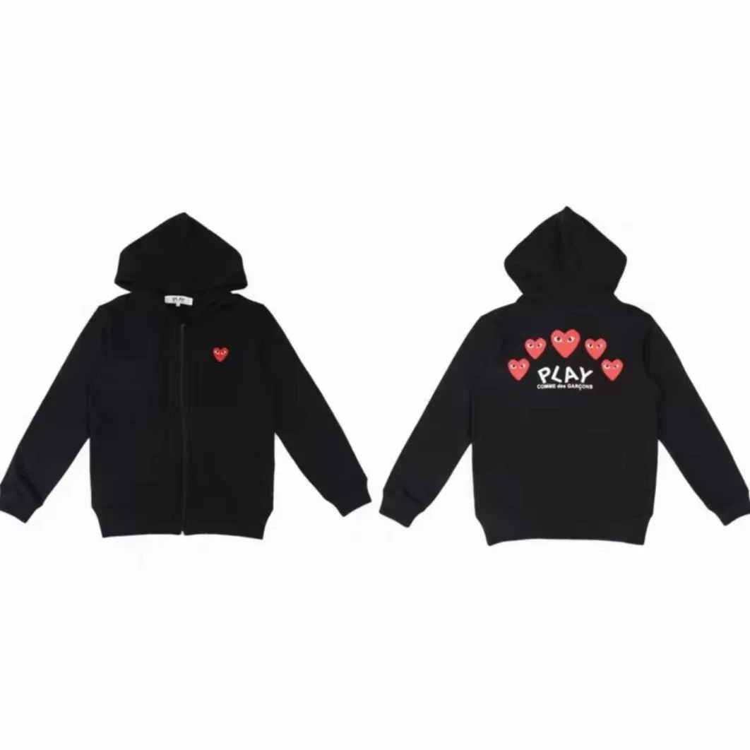 Comme des Garçons Comme des Garçons Play Black Hoodie with Five Hearts Black - 1