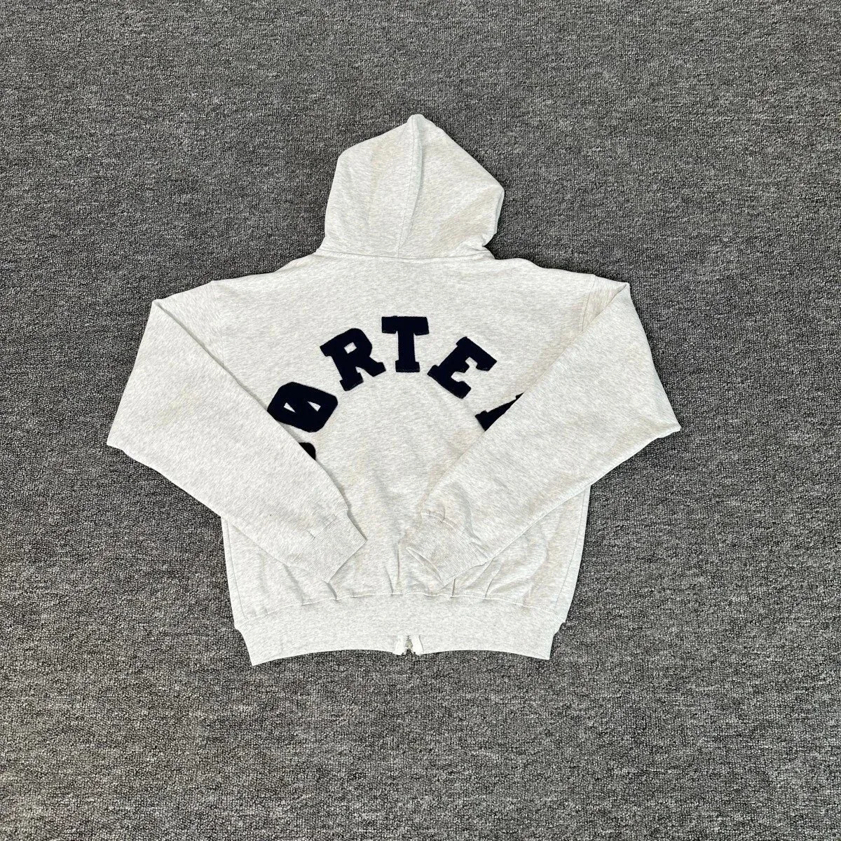 Other 766 Grey Open-Front Hoodie Sweatshirt Grey - 1