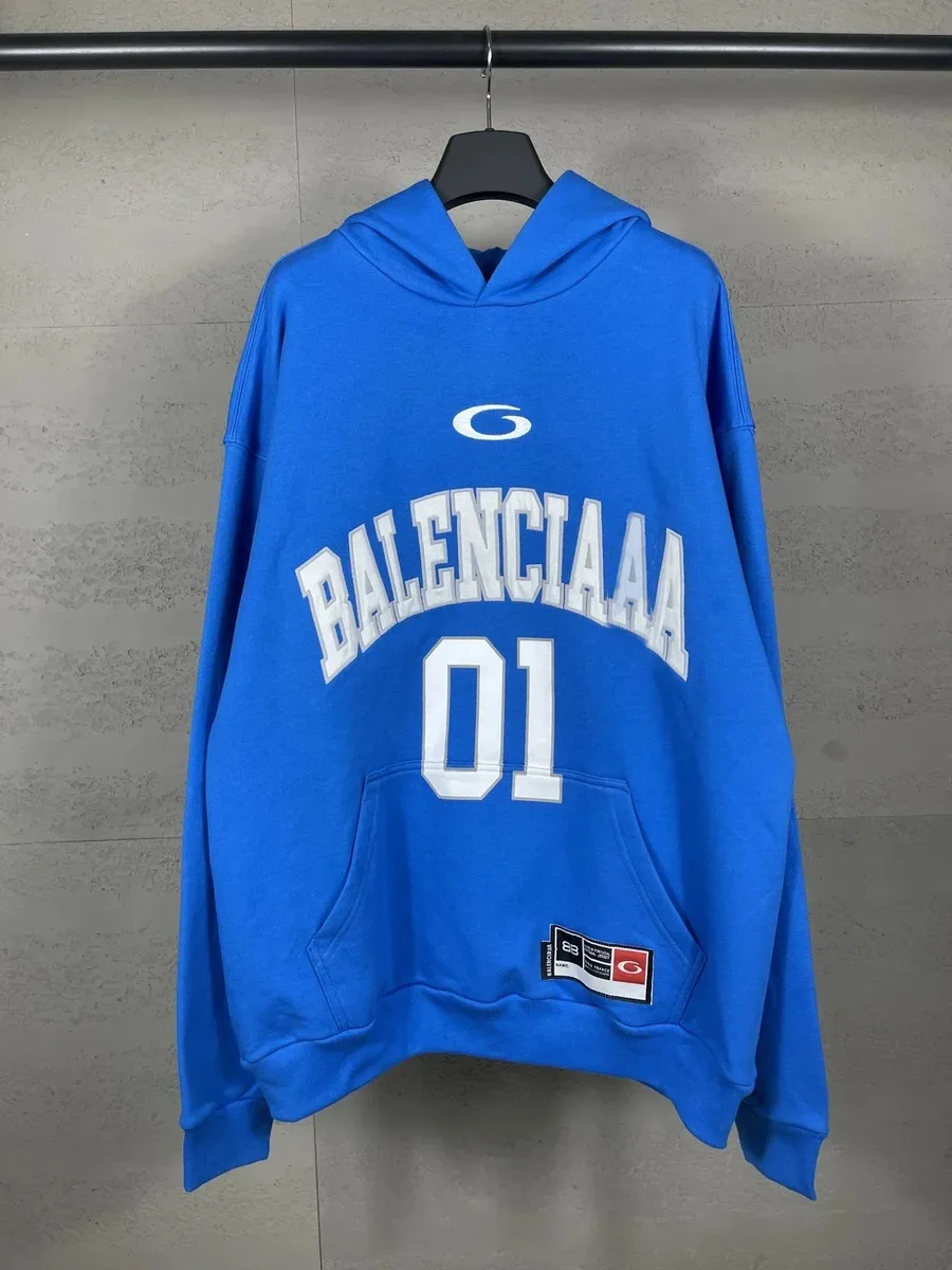 Balenciaga Balenciaga 01 Blue Hoodie Blue - 1