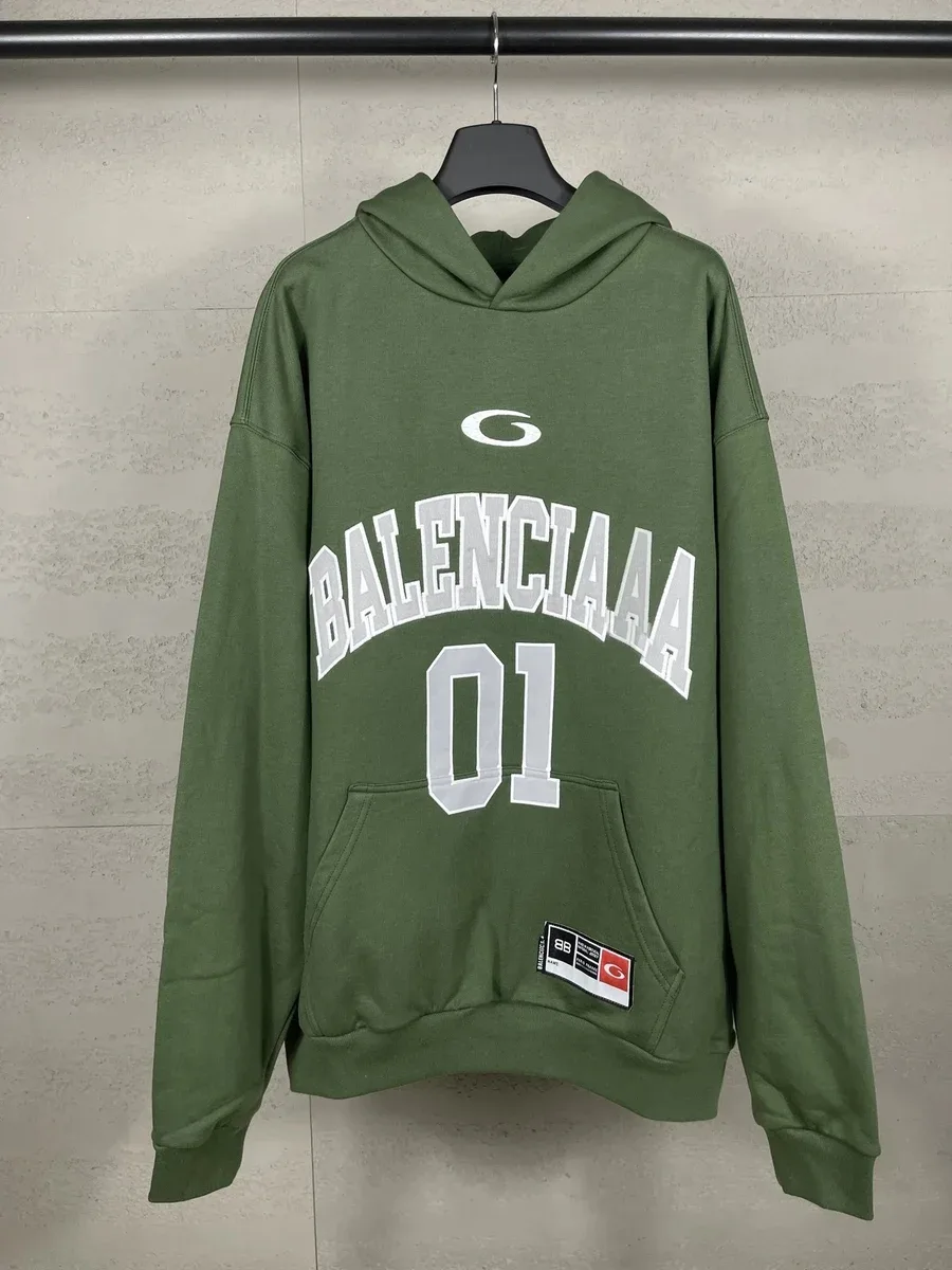 Balenciaga Balenciaga Green 'BALENCIAAA 01' Hoodie Green - 1