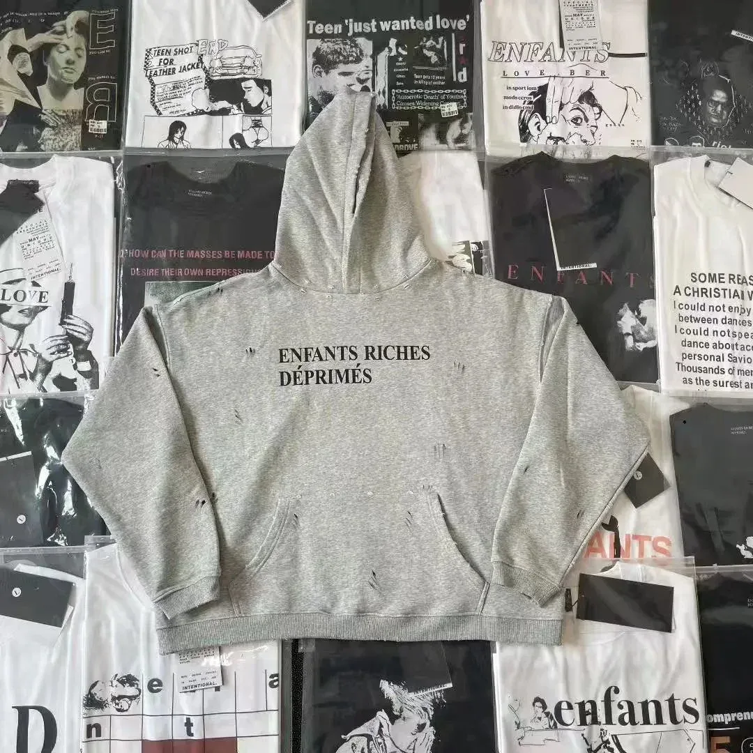Other Distressed Grey Enfants Riches Déprimés Hoodie Grey - 1