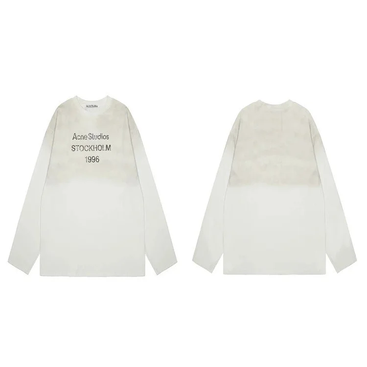 Acne Studios Acne Studios Face Long Sleeve T-Shirt AC910 White White - 1