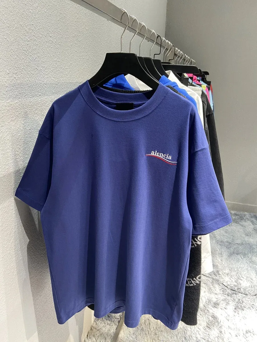 Balenciaga Balenciaga Triple S Oversized Blue T-Shirt Blue - 1