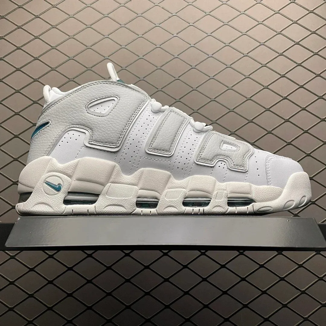 Nike Nike Air More Uptempo White/Blue Sneakers White - 1