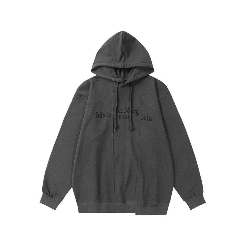 Maison Margiela Maison Margiela Lettering Hoodie 6471 Grey Grey - 1
