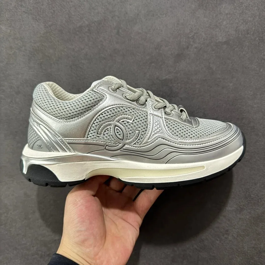 Chanel Chanel Runners SK01-04357 Silver Sneakers Silver