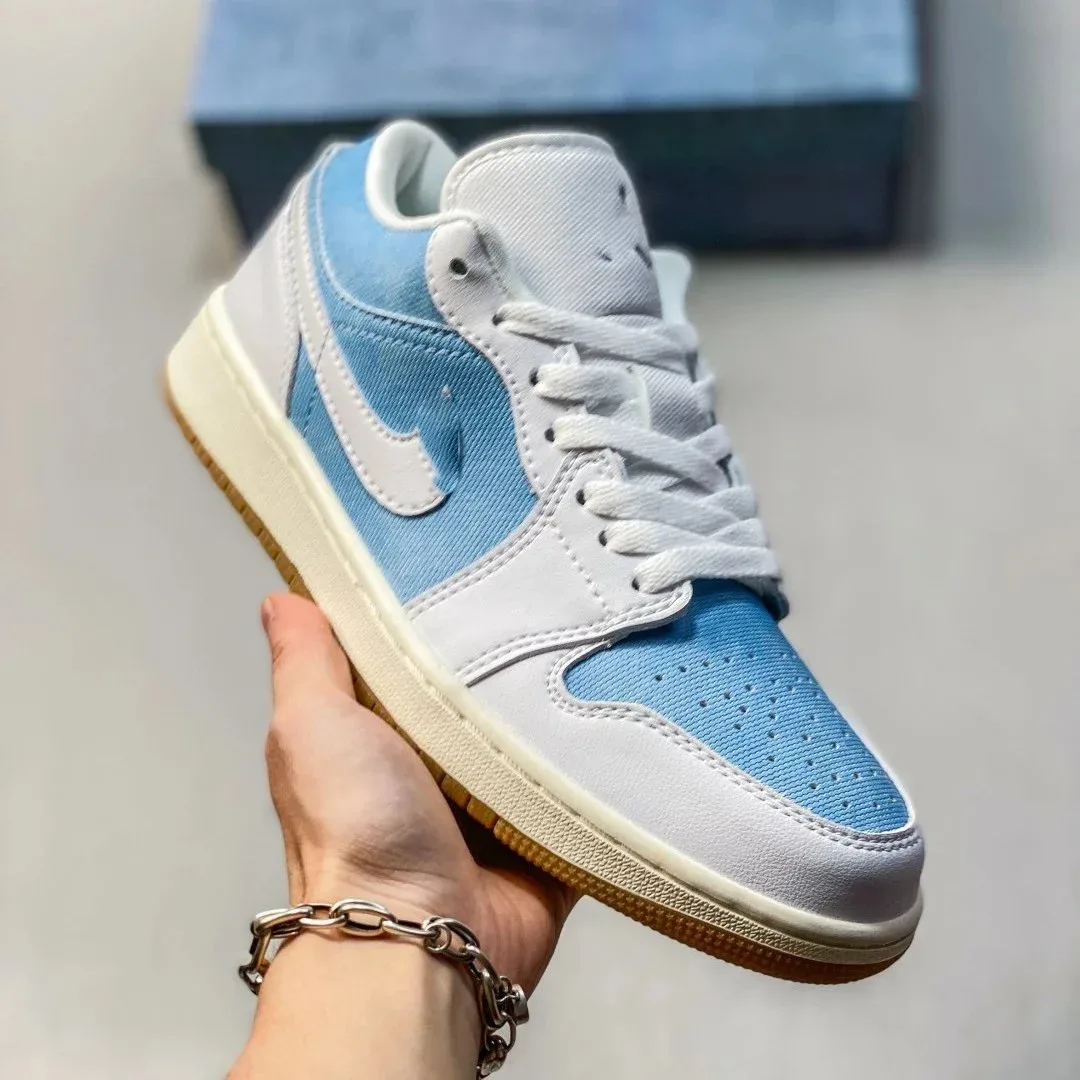 Jordan Nike Air Jordan 1 Low University Blue Sail Sneakers Blue - 1