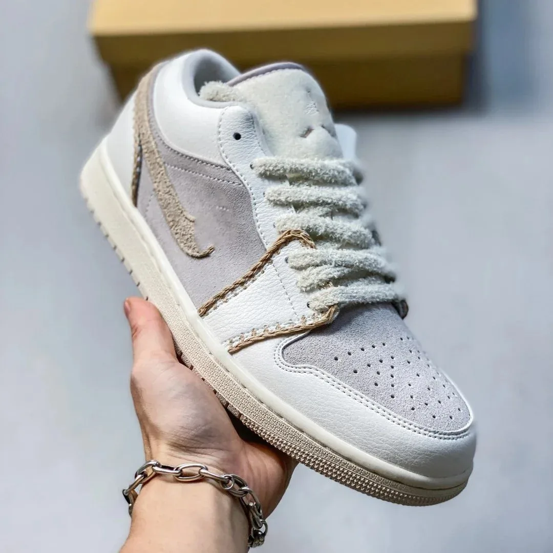 Jordan Nike Air Jordan 1 Low Sail/Neutral Grey Sneakers Grey - 1