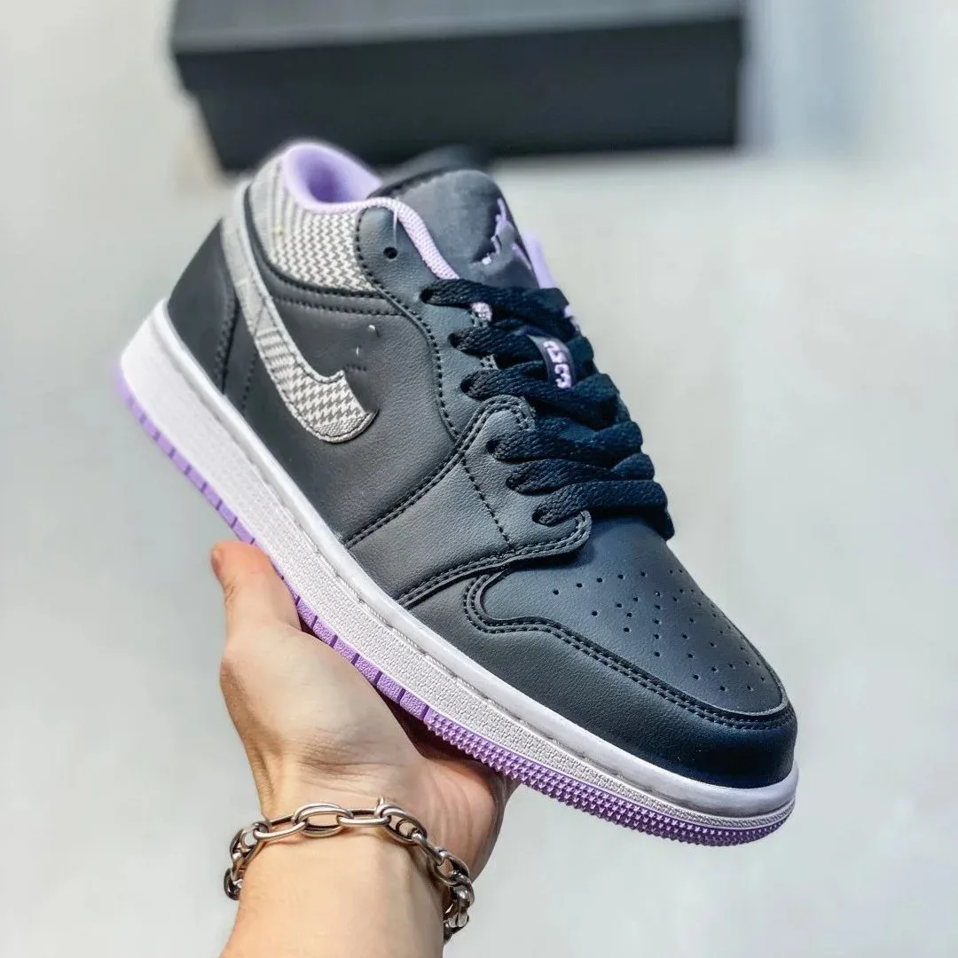 Jordan Nike Air Jordan 1 Low Obsidian/Lilac Sneakers Black - 1