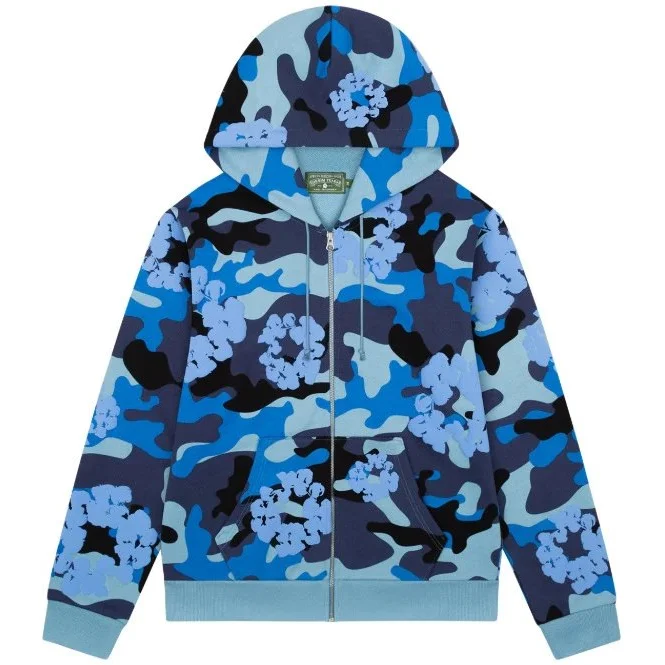 A Bathing Ape A Bathing Aape BAPE STA Blue Camo Hoodie Blue - 1