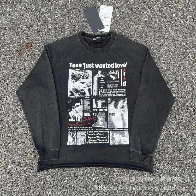 Other Graphic Print Long Sleeve T-Shirt Black Black - 1