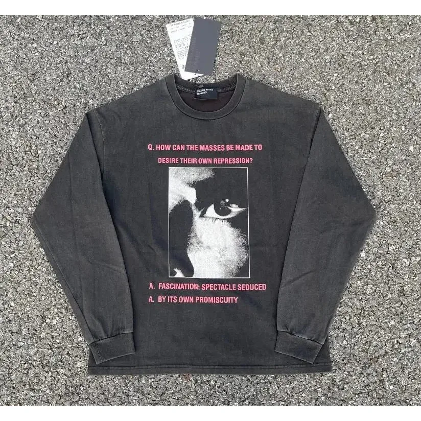 Other Unisex Black Graphic Long Sleeve T-Shirt Black - 1