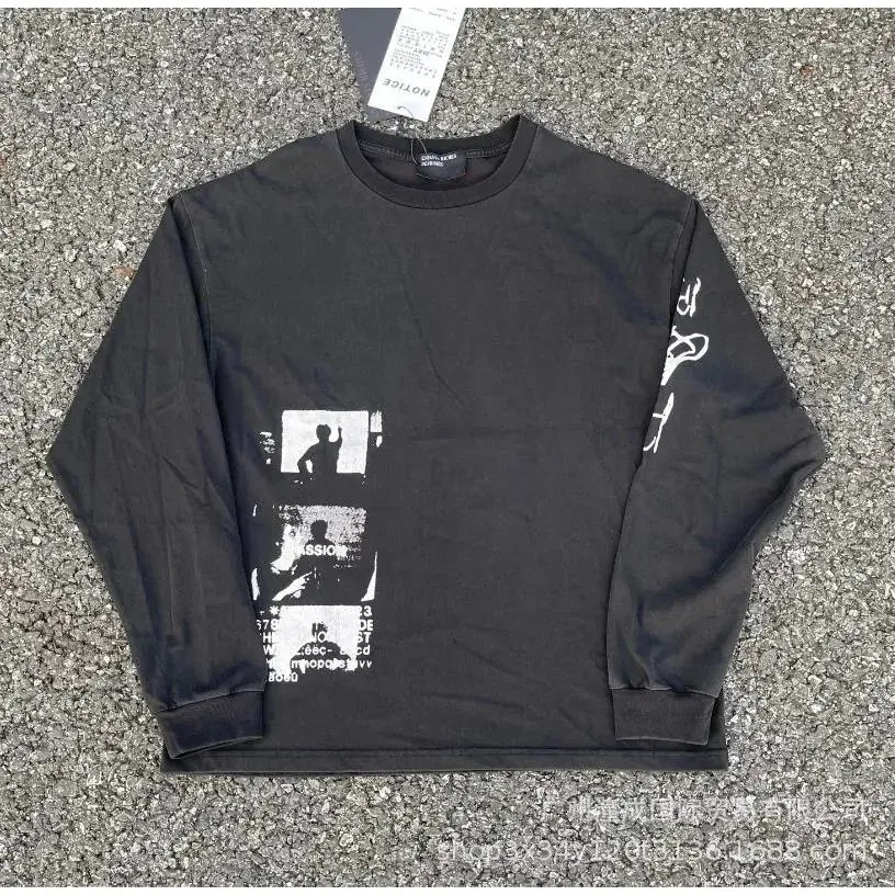 Other Unisex Black Graphic Long Sleeve T-Shirt Black - 1