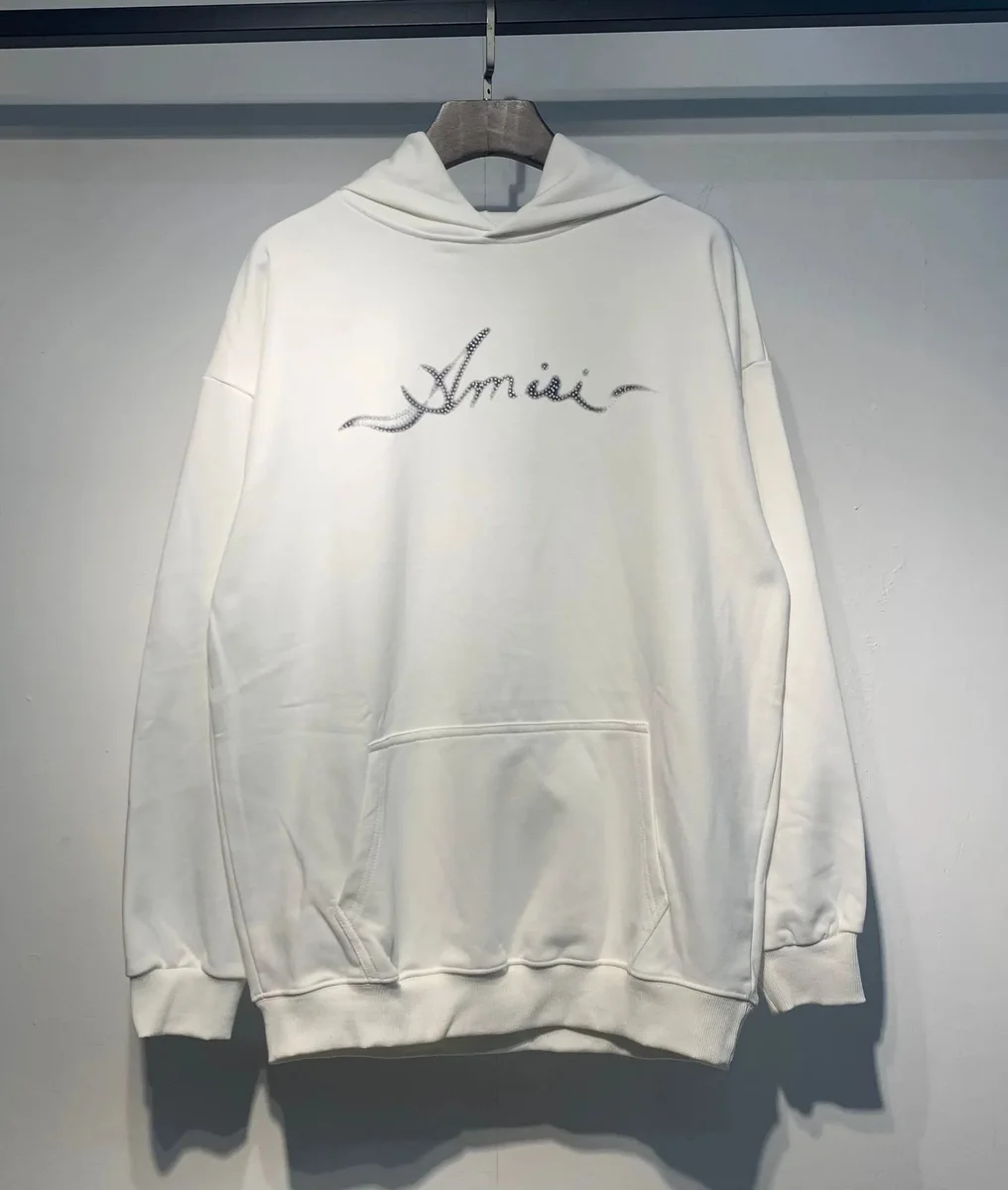 Ami Paris Ami Paris Ami de Coeur White Oversized Hoodie White - 1