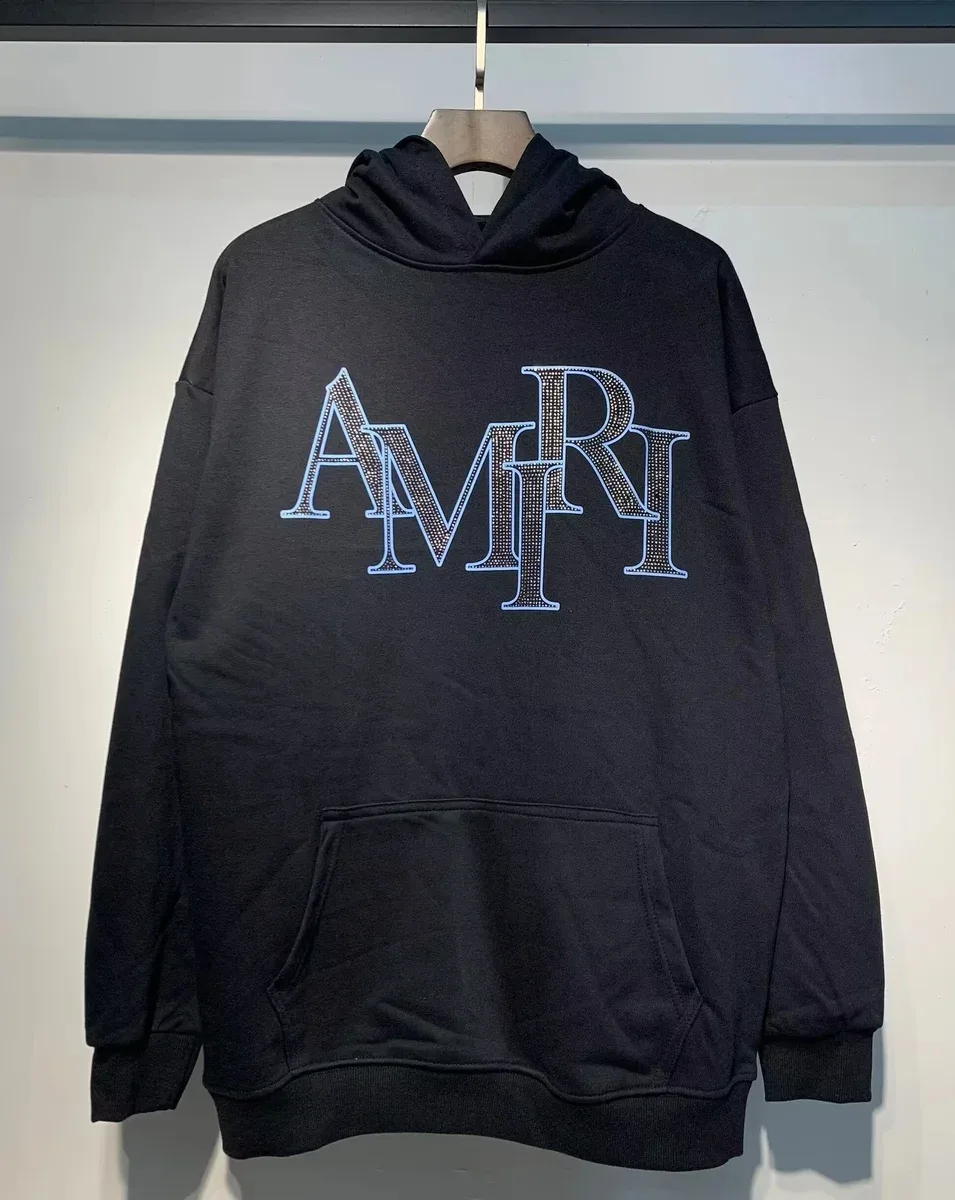 Amiri Amiri AMRI Hoodie Black Cotton Sweatshirt Black - 1