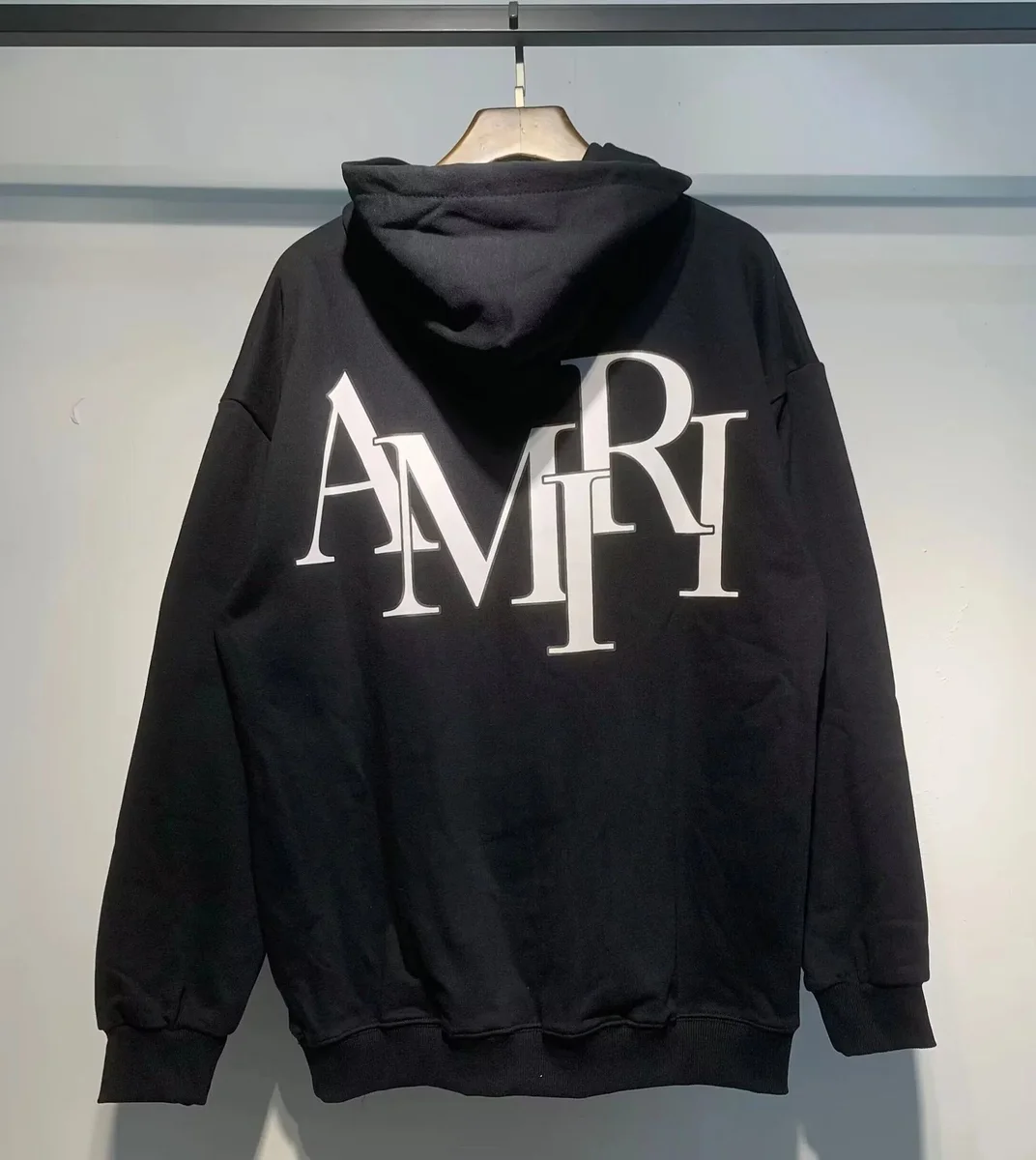 Amiri Amiri AMRI Logo Black Hoodie Black - 1