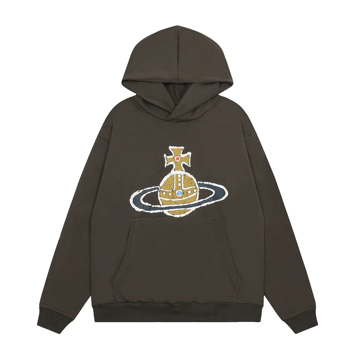 Other Unisex Hoodie with Planet Print in 35 Gray Grey - 1