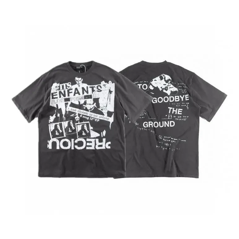 Other Unisex Its Enfants Goodbye the Ground T-Shirt Black - 1
