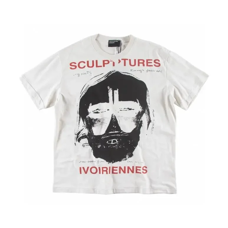 Other Unisex SCULPTURES IVORIENNES T-Shirt Cream Cream - 1