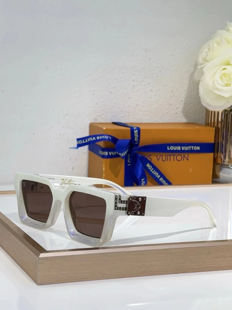Louis Vuitton Louis Vuitton White Crystal Sunglasses Eyewear White