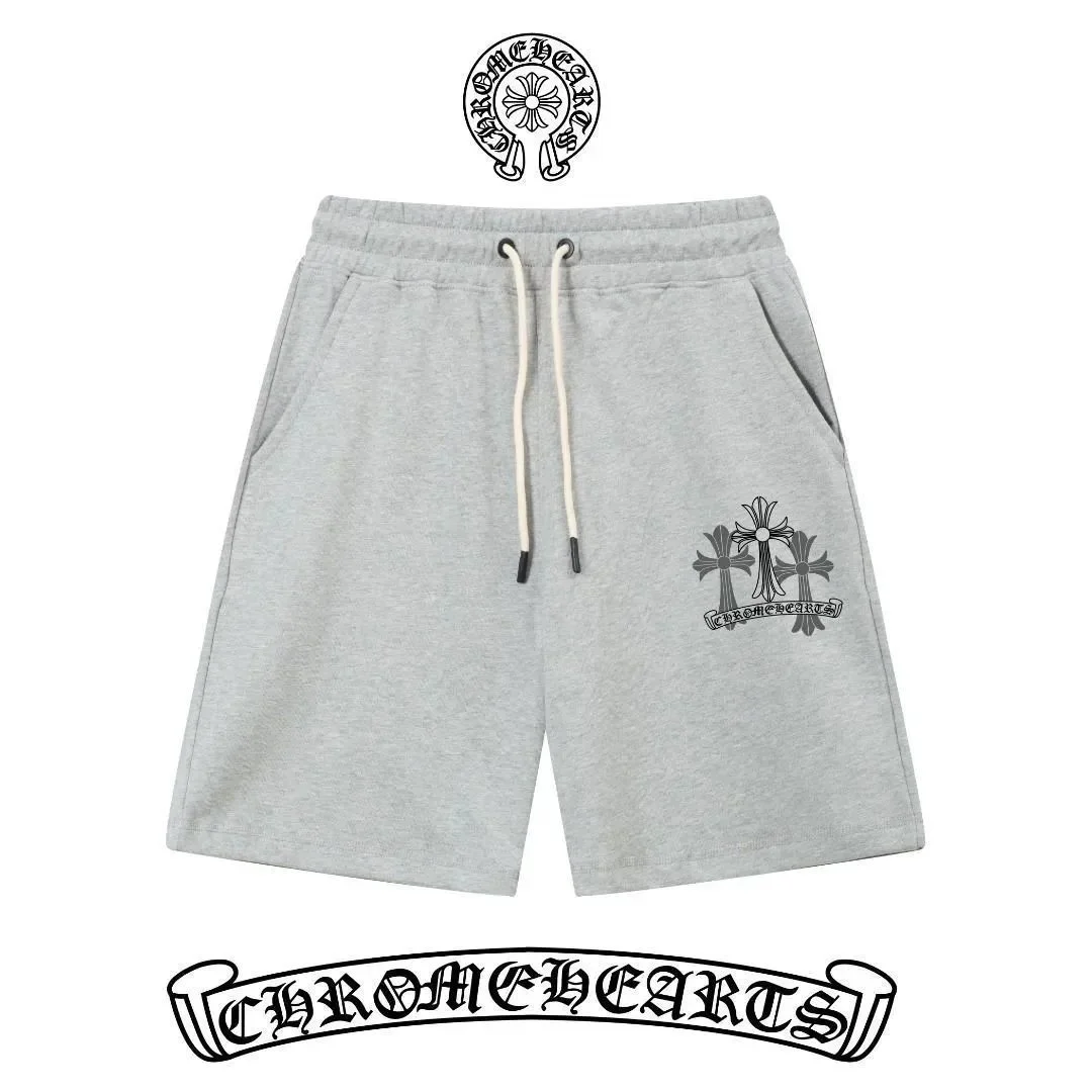 Chrome Hearts Chrome Hearts Cross Print Grey Shorts Grey - 1
