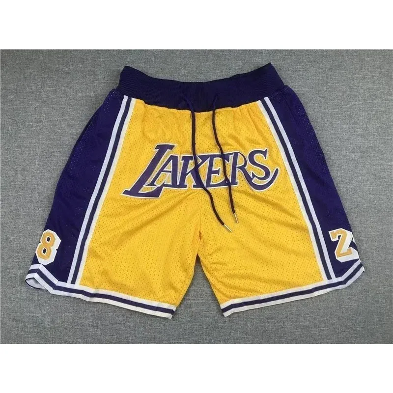 Other Los Angeles Lakers Basketball Shorts Yellow/Purple Yellow - 1