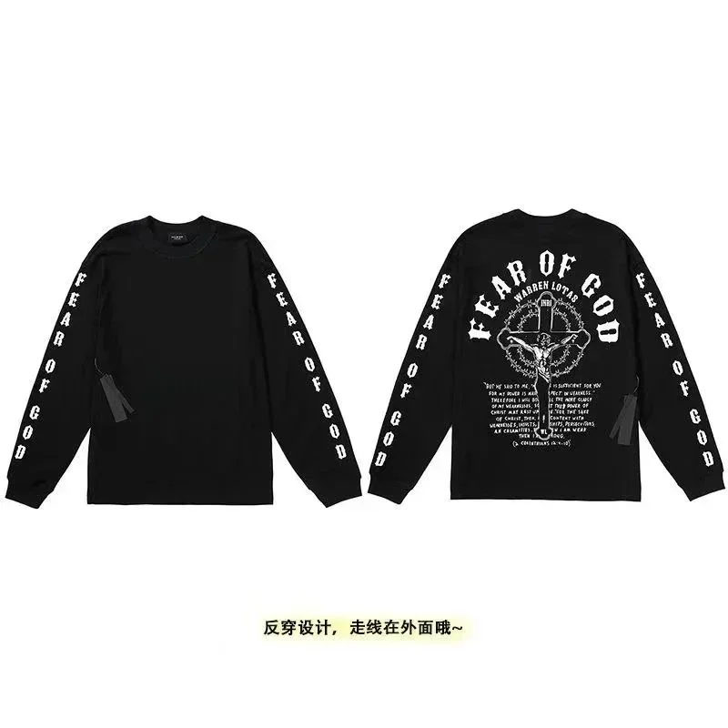 Fear of God Fear of God Essentials Black 'Fear of God' Long Sleeve T-Shirt Black - 1