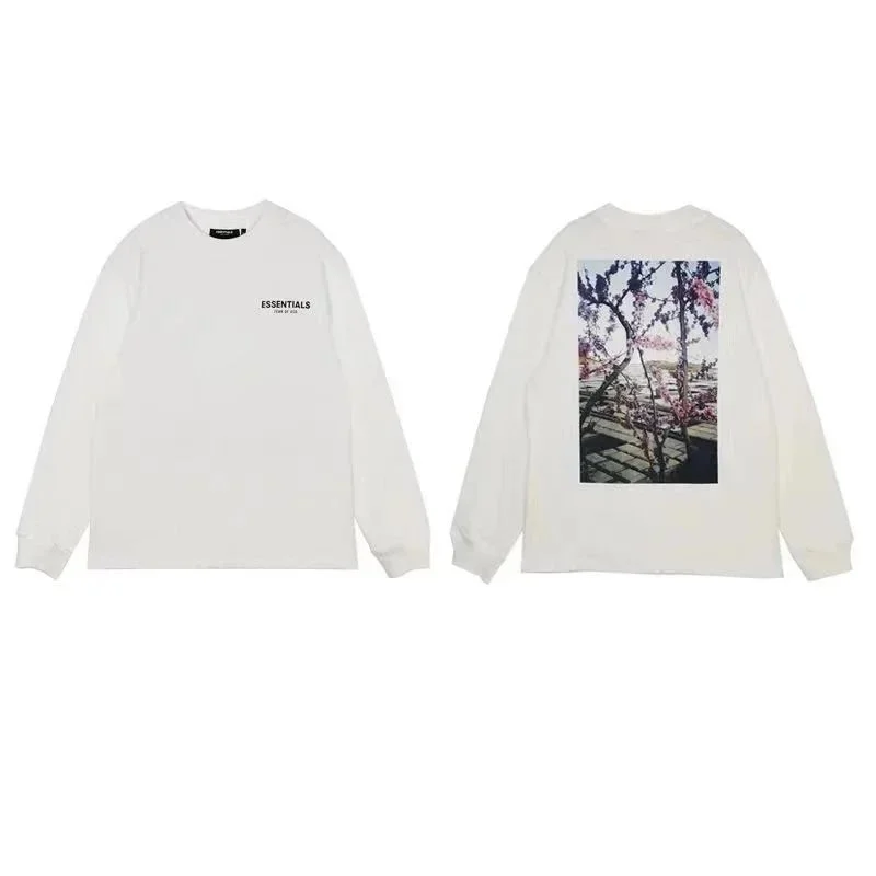 Fear of God Fear of God Essentials Cherry Blossom Print Long Sleeve T-Shirt White White - 1