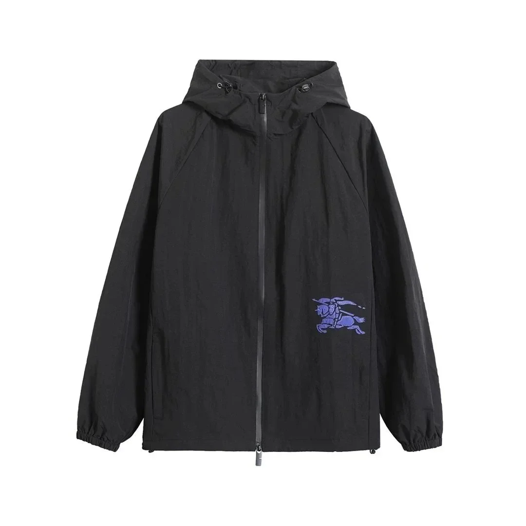 Burberry Vintage Check Equestrian Logo Jacket Black