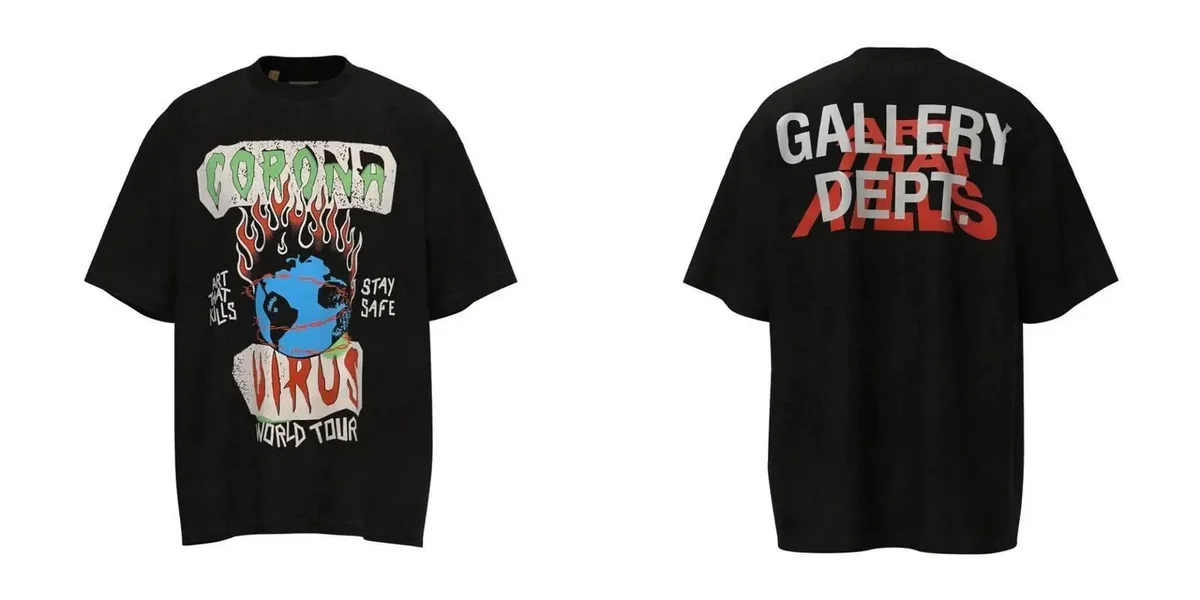 Gallery Dept. Gallery Dept. Art That Kills Coronavirus World Tour T-Shirt Black - 1