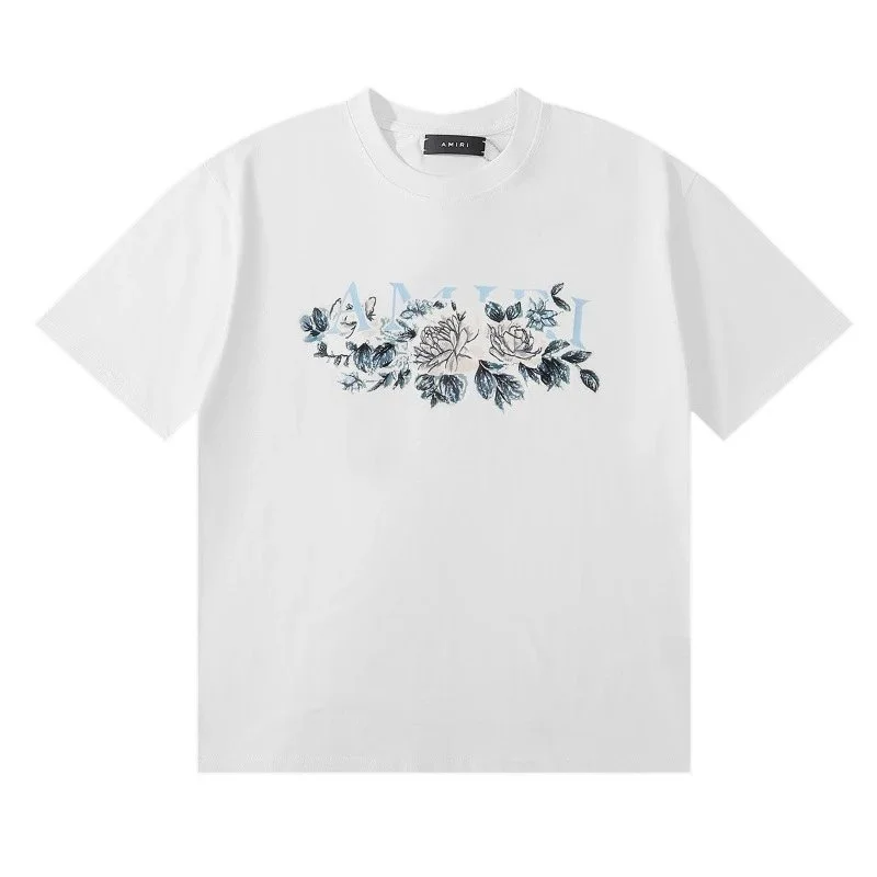 Amiri Amiri Floral Embroidery T-Shirt White White - 1