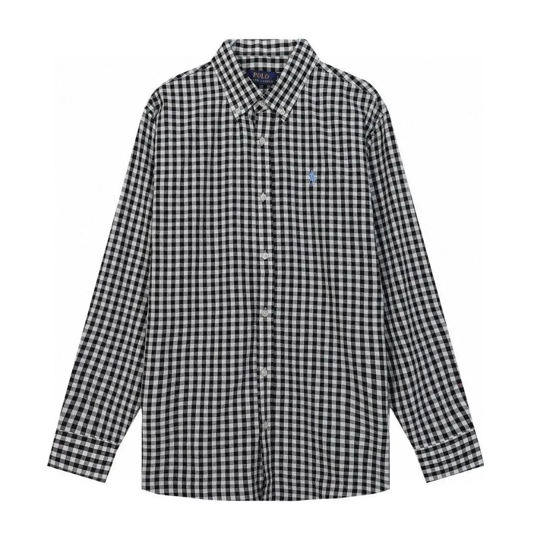 Polo Ralph Lauren Polo Ralph Lauren Classic Logo Gingham Button-Up Shirt Black - 1