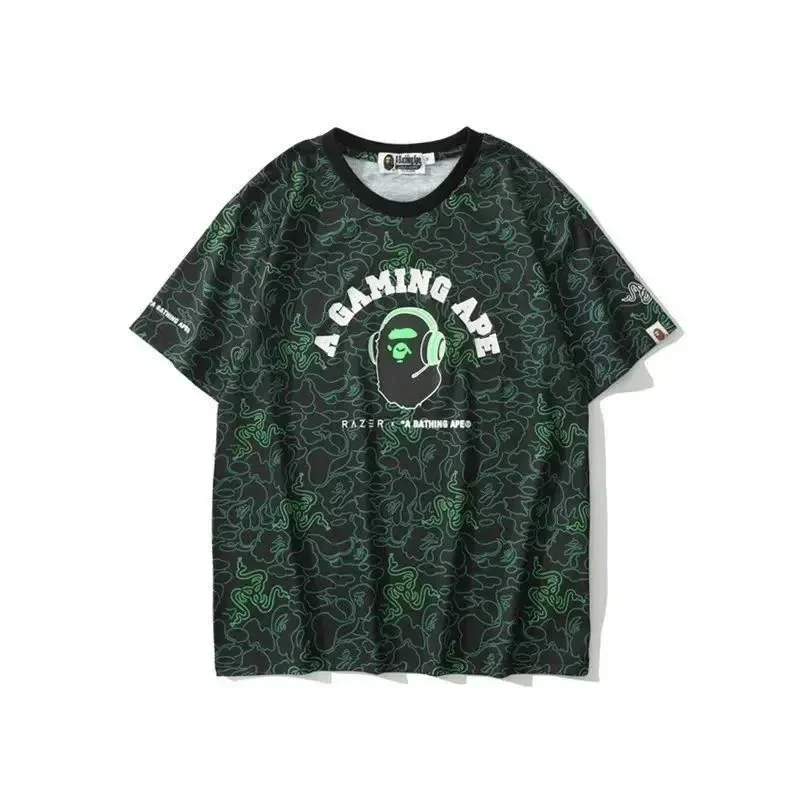 A Bathing Ape BAPE Gaming Ape Green Camo T-Shirt Green - 1