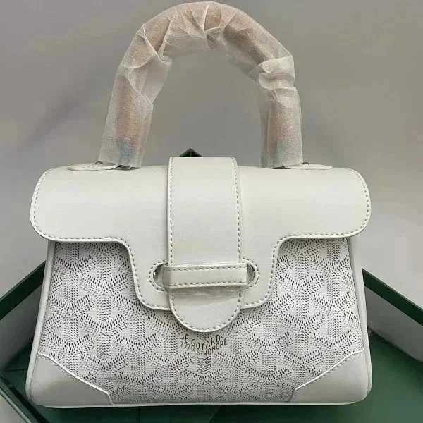 Goyard Goyard Saint Louis White Leather Handbag White - 1