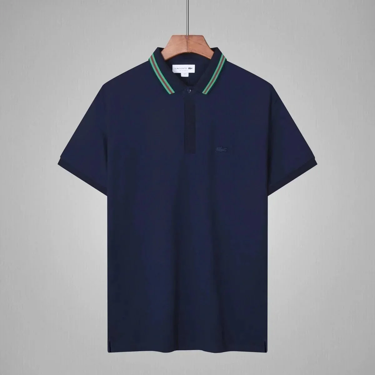 Lacoste Lacoste L.12.12 Polo Shirt Navy Green Trim Men Navy - 1