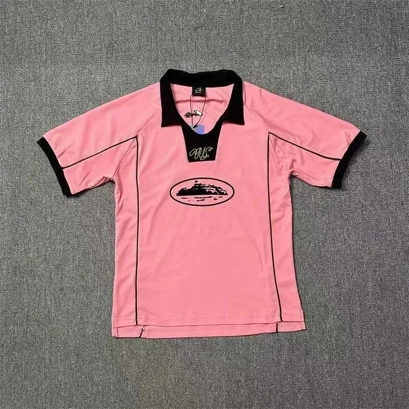 Other Pink Polo Shirt with Black Trim and Logo Pink - 1