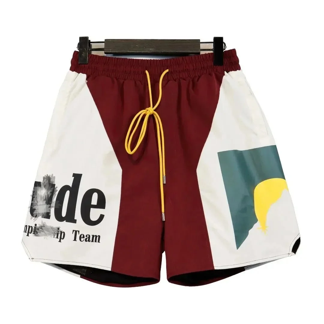 Other Unisex Colorblock Print Shorts 18 Multicolor - 1