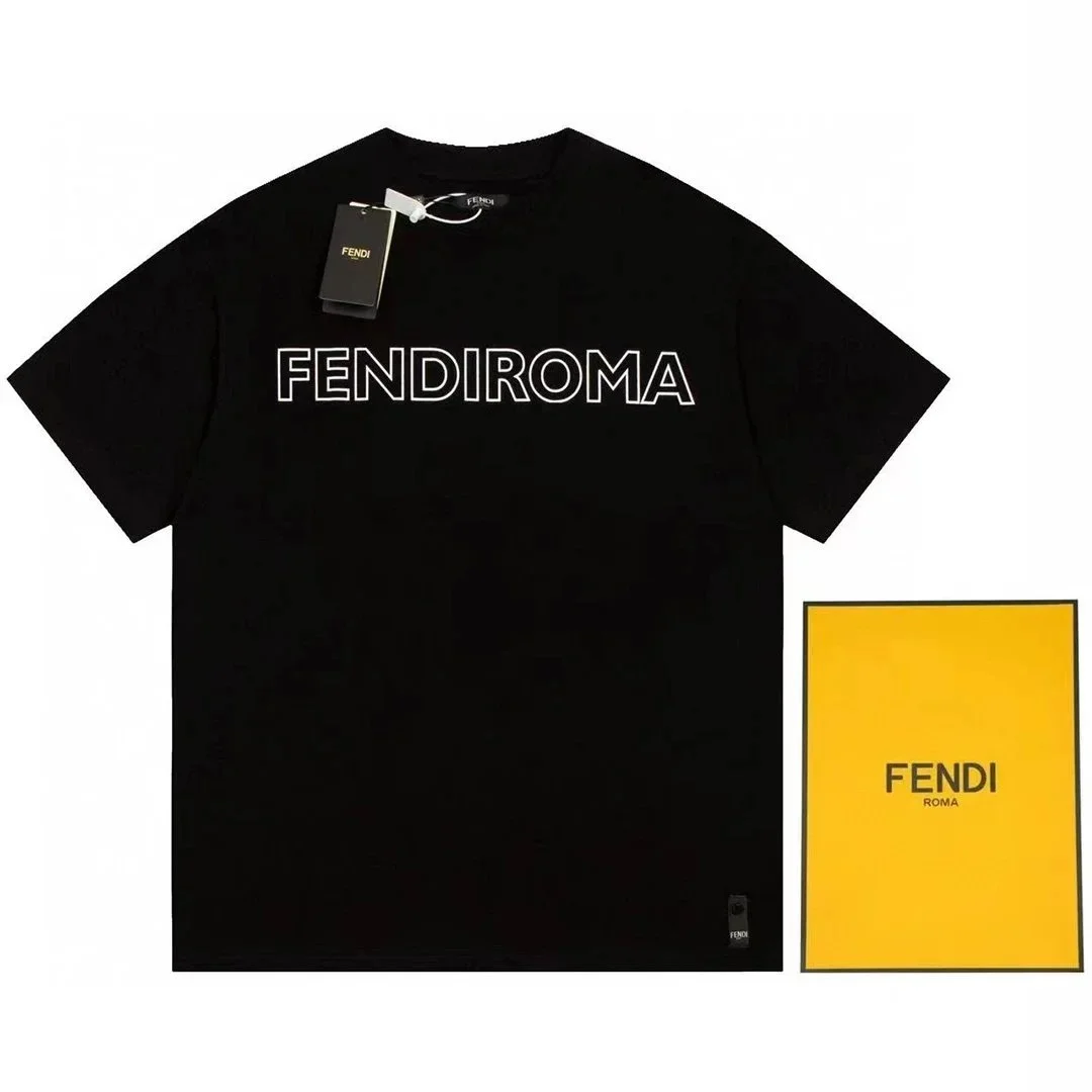 Fendi Fendi FENDIROMA Black T-Shirt Black - 1