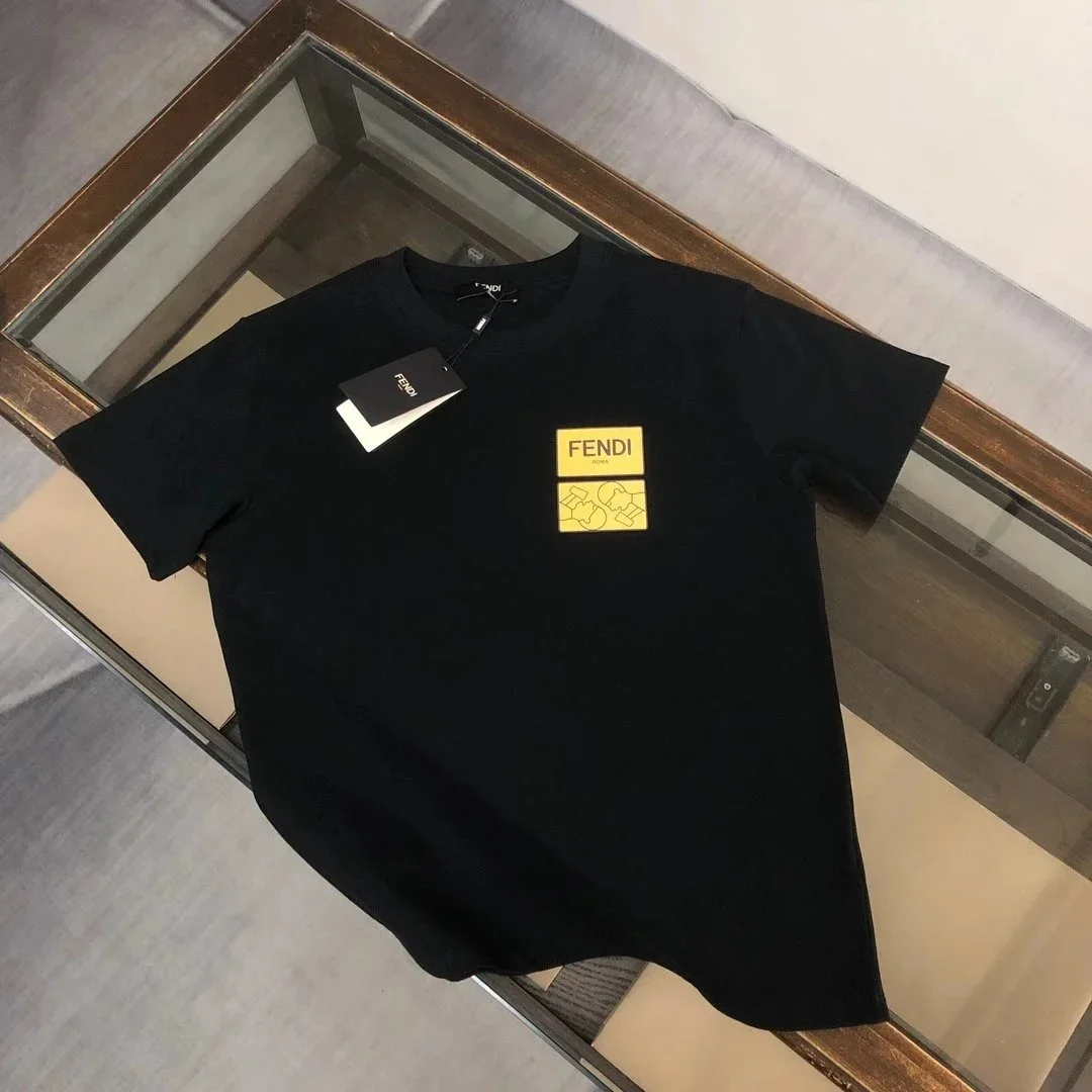Fendi Fendi Black Logo T-Shirt Black - 1