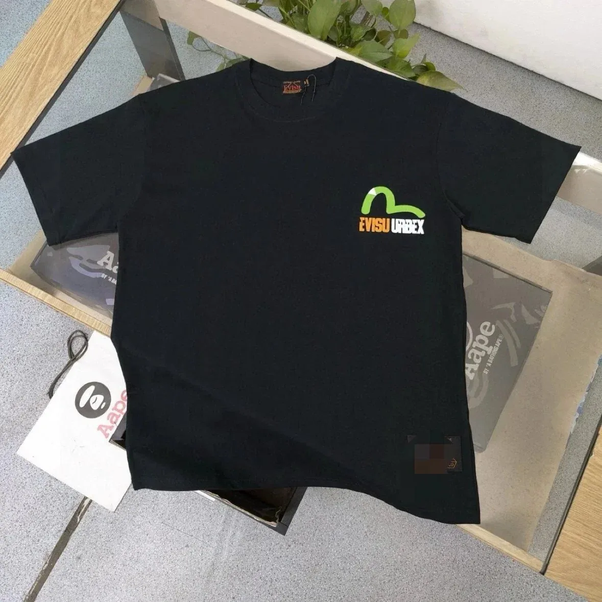 A Bathing Ape A Bathing Ape BAPE STA Evisu Urbex Black T-Shirt Black - 1