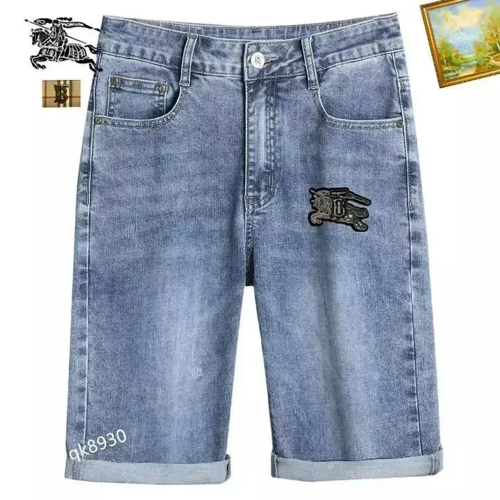 Burberry Burberry Vintage Check Denim Shorts 19 Blue Blue - 1