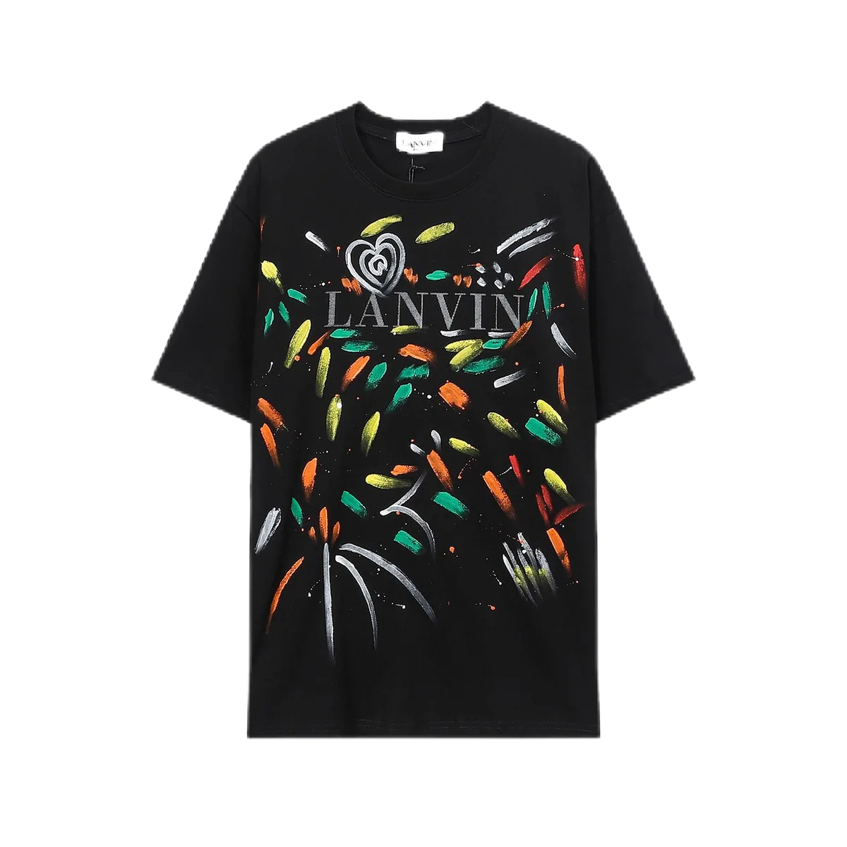 Lanvin Lanvin Painted Fireworks T-Shirt Black Casual Black - 1