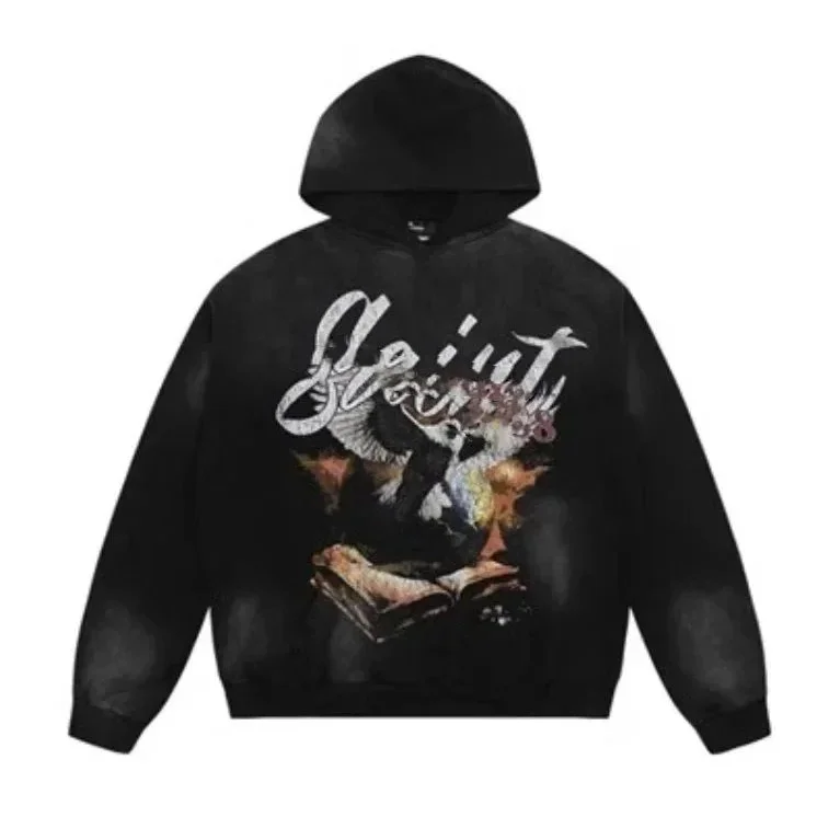 Saint Laurent Saint Laurent Saint Ro Hoodie Black Black - 1