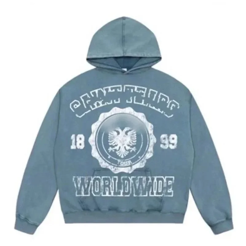 Trapstar Trapstar Worldwide Hoodie Blue Cotton Sweatshirt Blue - 1