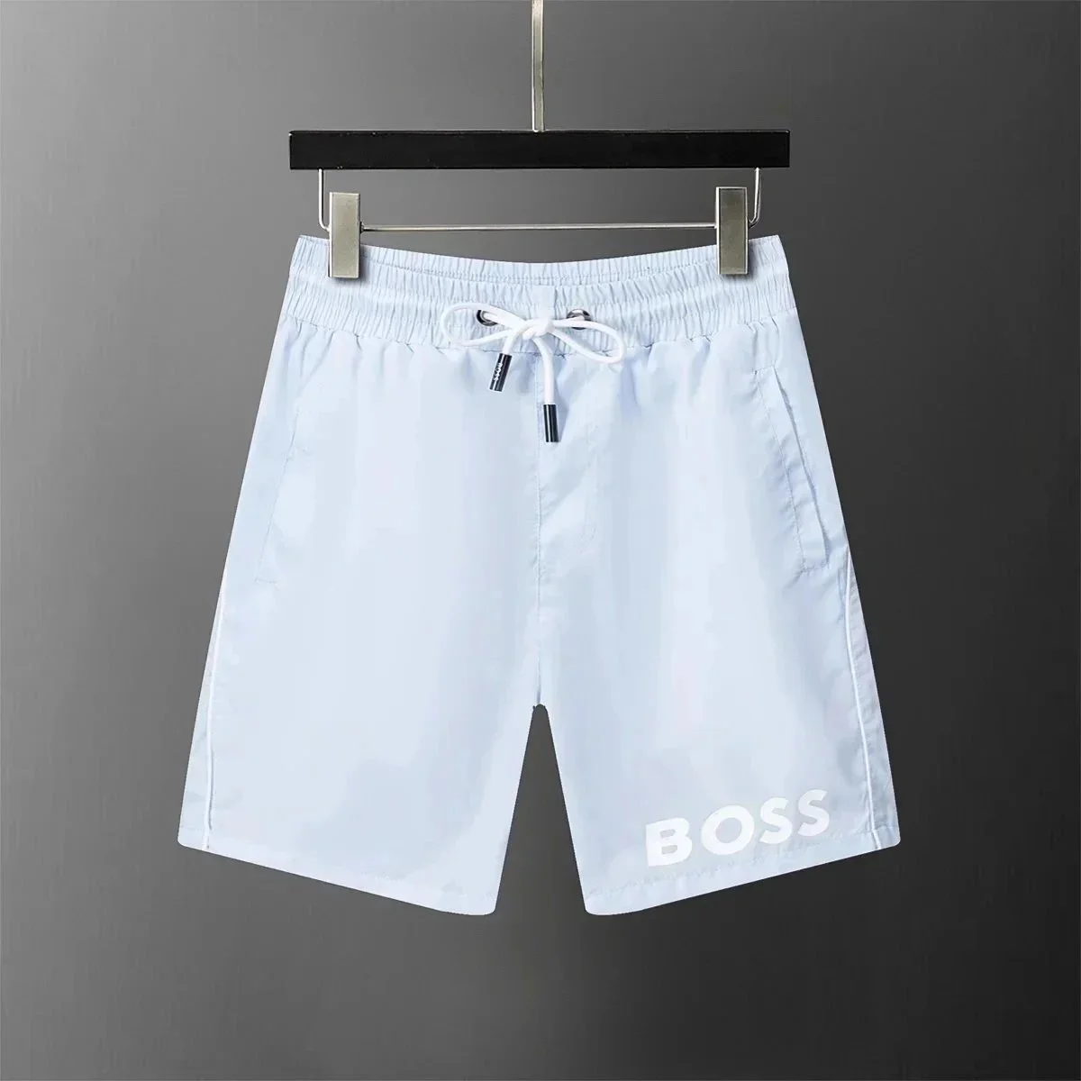 Hugo Boss Hugo Boss Light Blue BOSS Logo Shorts Blue - 1