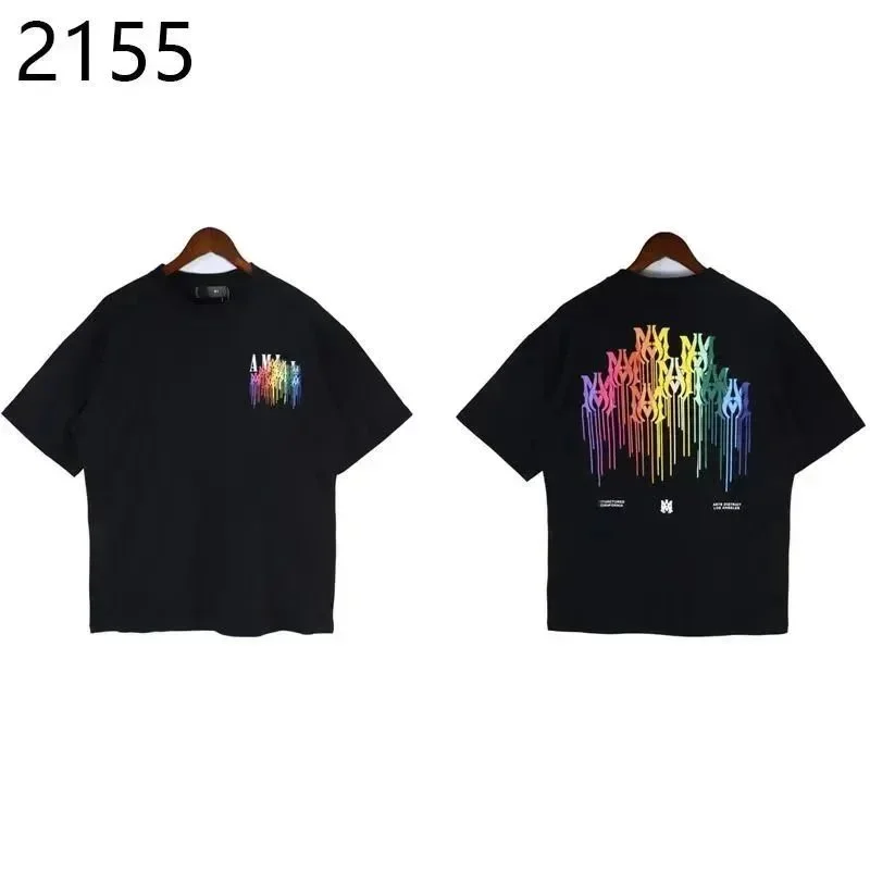 Ami Paris Ami Paris Ami de Coeur Rainbow Drop T-Shirt Black Black - 1